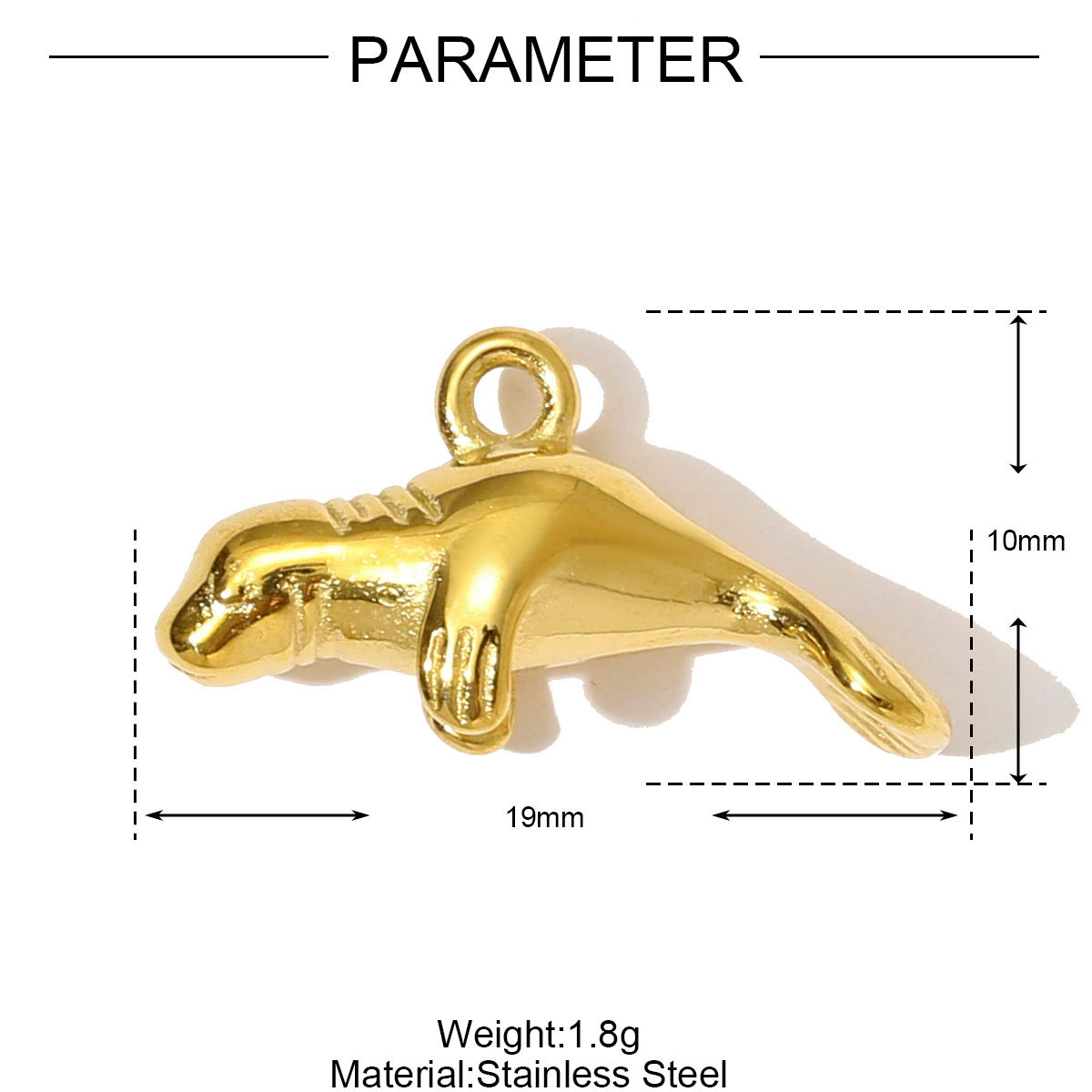 6pcs/pack High Polish Star Lightning Necklace Pendant Stainless Steel Peanut Turtle Elephant DIY Charm Women Butterfly Bear Jewelry