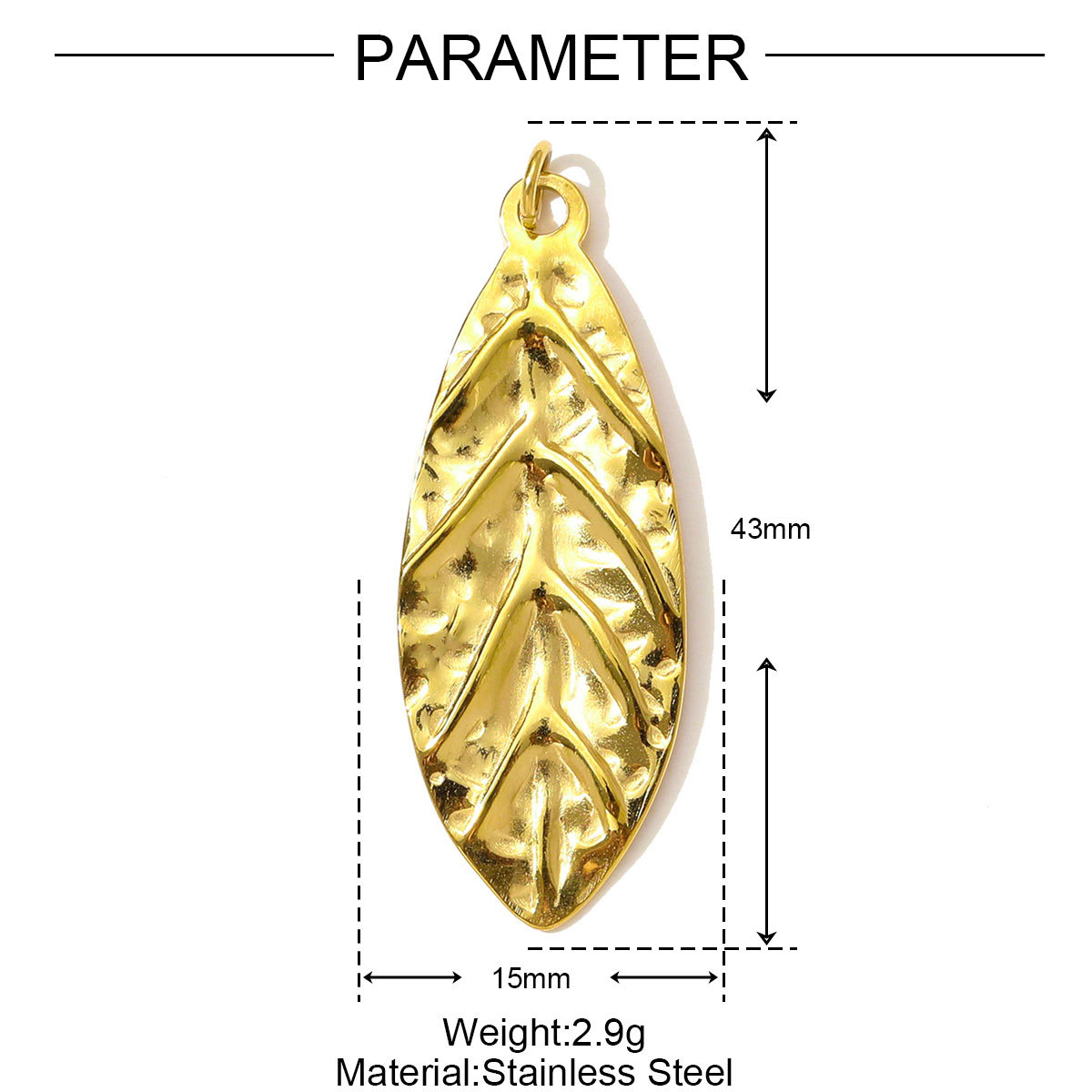 6pcs/pack High Polish Rhinestone Sun Necklace Pendant Stainless Steel Snake Leaf DIY Earring Charm Women Crescent Moon Jewelry