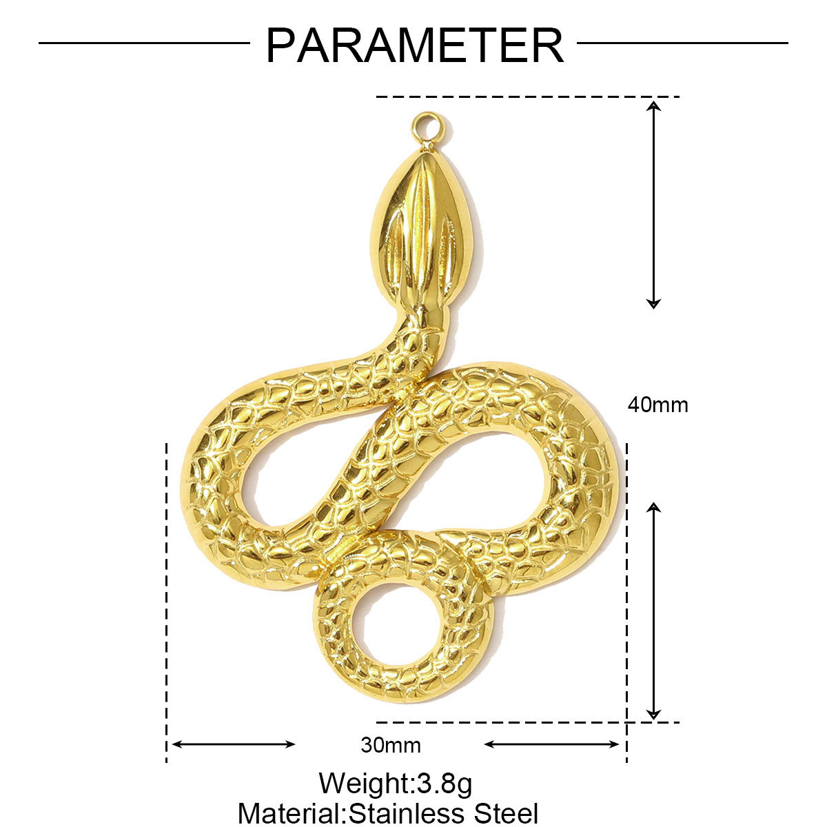 6pcs/pack High Polish Rhinestone Sun Necklace Pendant Stainless Steel Snake Leaf DIY Earring Charm Women Crescent Moon Jewelry