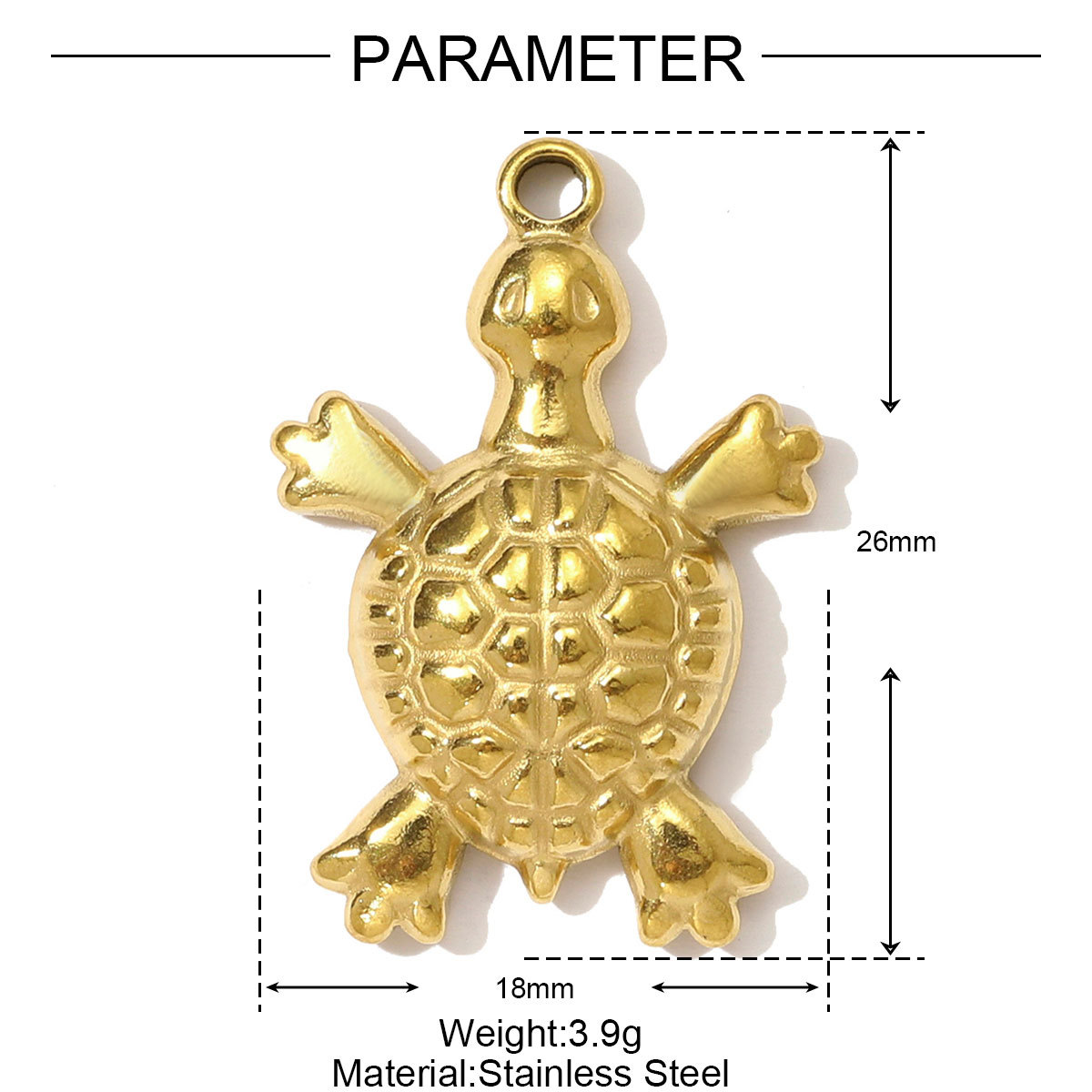 6pcs/pack High Polish Rhinestone Crab Fish Necklace Pendant Stainless Steel Snake Turtle DIY Earring Charm Women Dolphin Jewelry