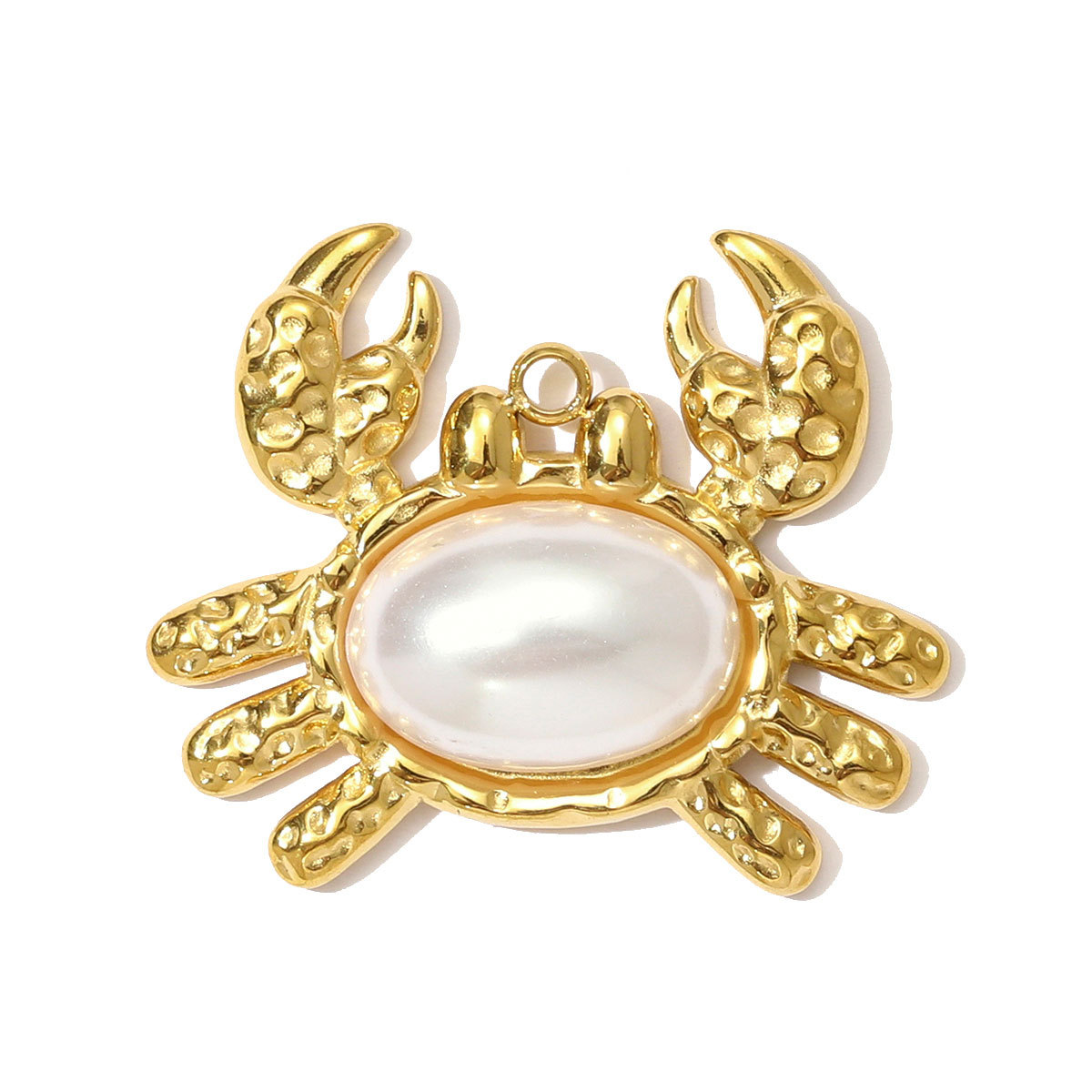 6pcs/pack High Polish Rhinestone Crab Fish Necklace Pendant Stainless Steel Snake Turtle DIY Earring Charm Women Dolphin Jewelry