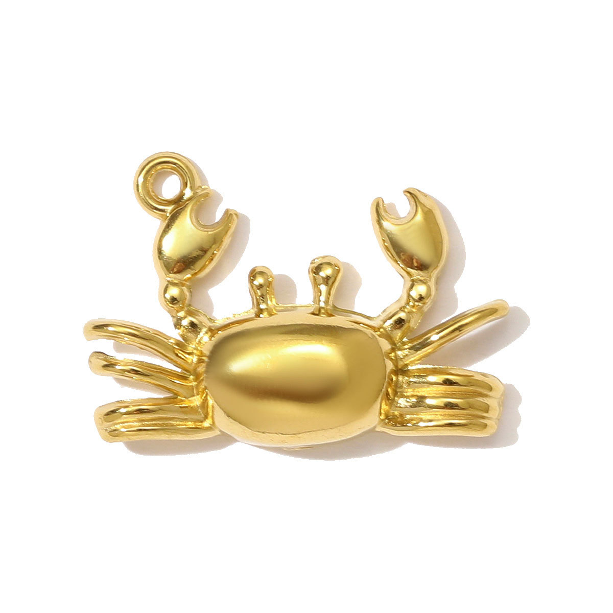 6pcs/pack High Polish Rhinestone Crab Fish Necklace Pendant Stainless Steel Snake Turtle DIY Earring Charm Women Dolphin Jewelry