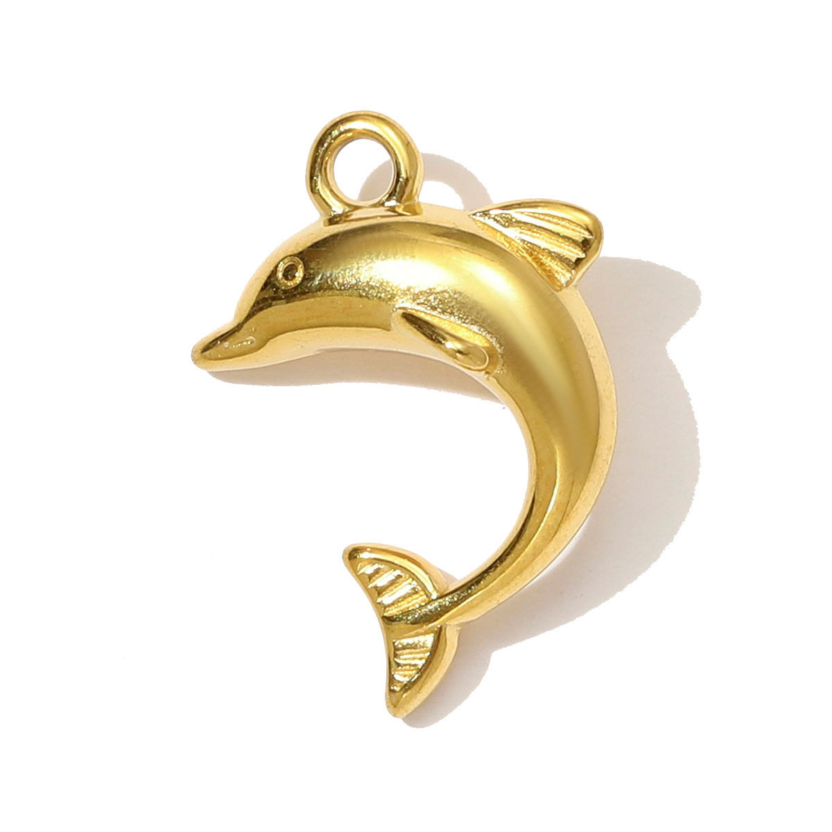 6pcs/pack High Polish Rhinestone Crab Fish Necklace Pendant Stainless Steel Snake Turtle DIY Earring Charm Women Dolphin Jewelry
