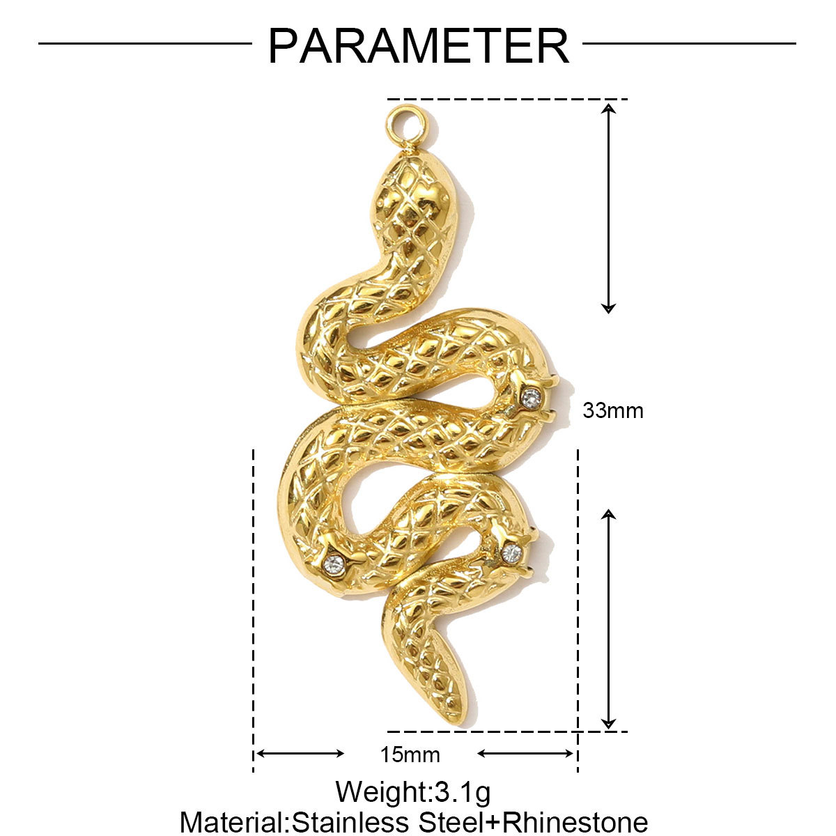 6pcs/pack High Polish Rhinestone Crab Fish Necklace Pendant Stainless Steel Snake Turtle DIY Earring Charm Women Dolphin Jewelry