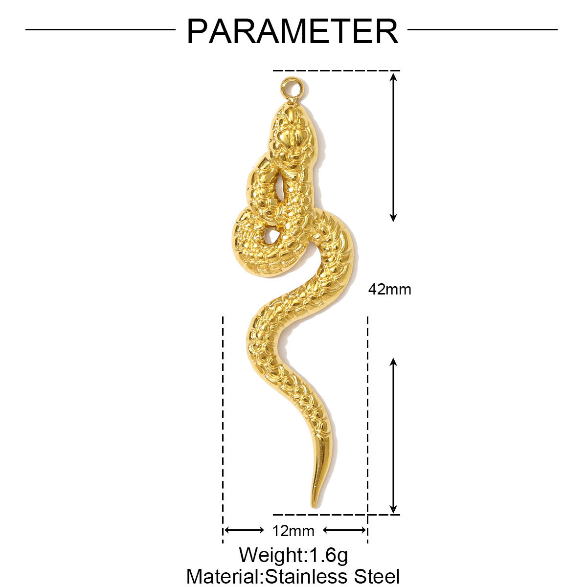 6pcs/pack High Polish Rhinestone Crab Fish Necklace Pendant Stainless Steel Snake Turtle DIY Earring Charm Women Dolphin Jewelry