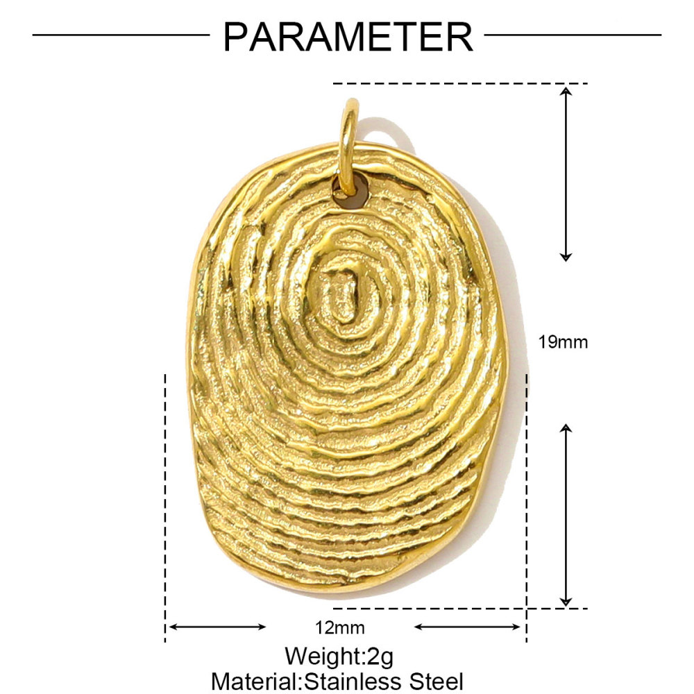 6pcs/pack High Polish Fingerprint Round Tag Necklace Pendant Stainless Steel Love Heart DIY Earring Charm Women Knot Bow Jewelry