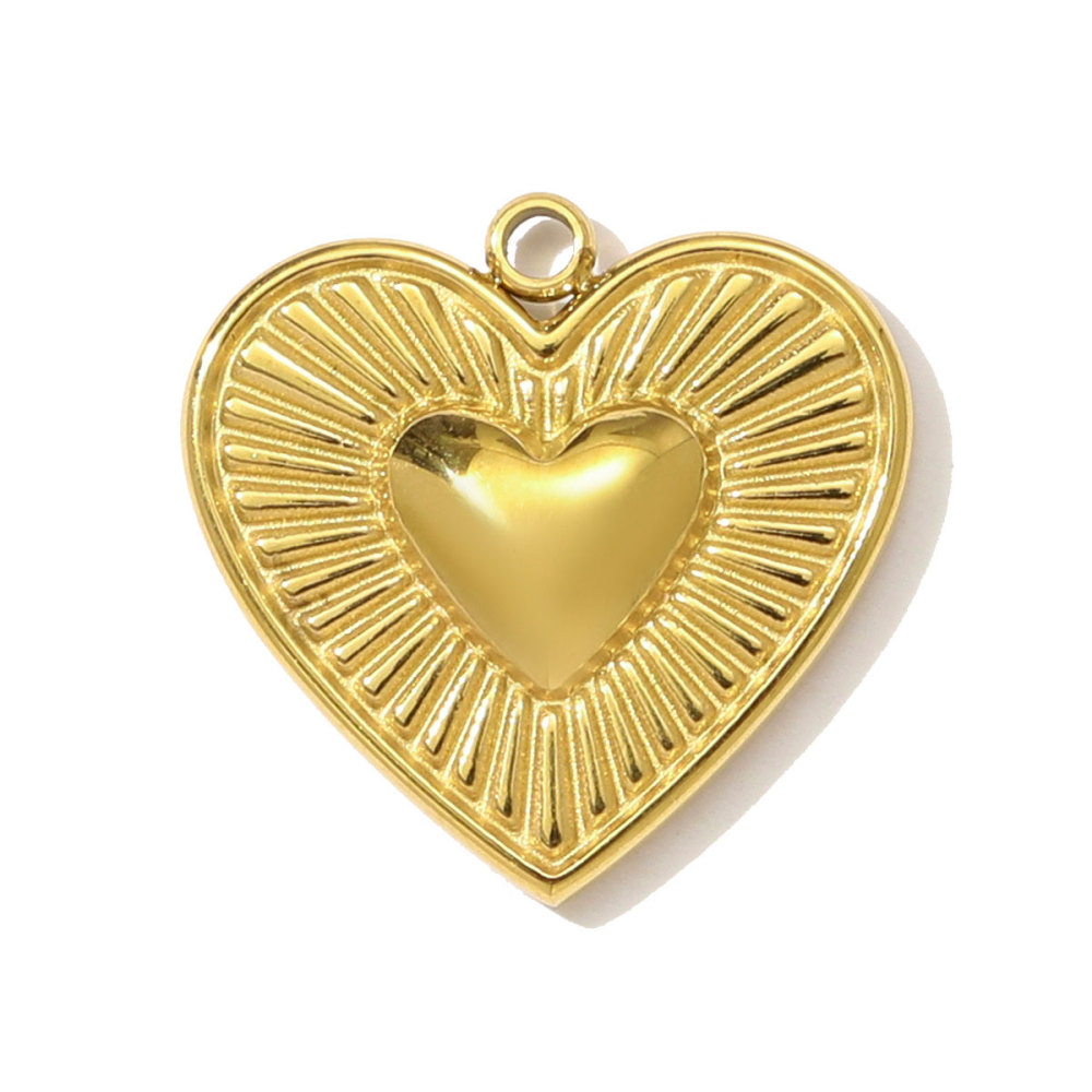 6pcs/pack High Polish Fingerprint Round Tag Necklace Pendant Stainless Steel Love Heart DIY Earring Charm Women Knot Bow Jewelry