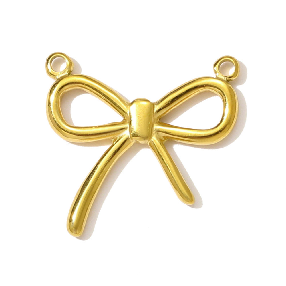6pcs/pack High Polish Fingerprint Round Tag Necklace Pendant Stainless Steel Love Heart DIY Earring Charm Women Knot Bow Jewelry