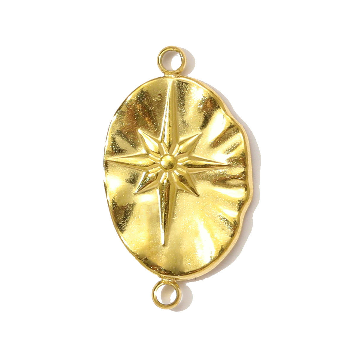 6pcs/pack Stainless Steel High Polish Sun Moon Necklace Pendant Rhinestone Star DIY Earring Charm For Women Holiday Jewelry