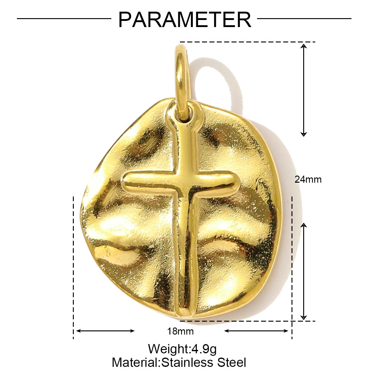 6pcs/pack Stainless Steel Enamel Cross Life Tree Round Necklace Pendant The Holy Mother Angel DIY Charm Women Heart Jewelry