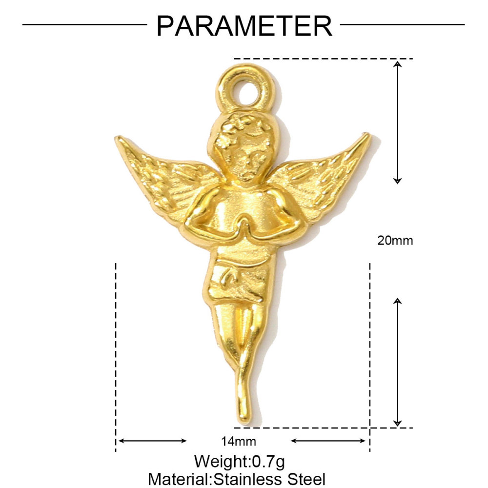 6pcs/pack Stainless Steel Enamel Cross Life Tree Round Necklace Pendant The Holy Mother Angel DIY Charm Women Heart Jewelry