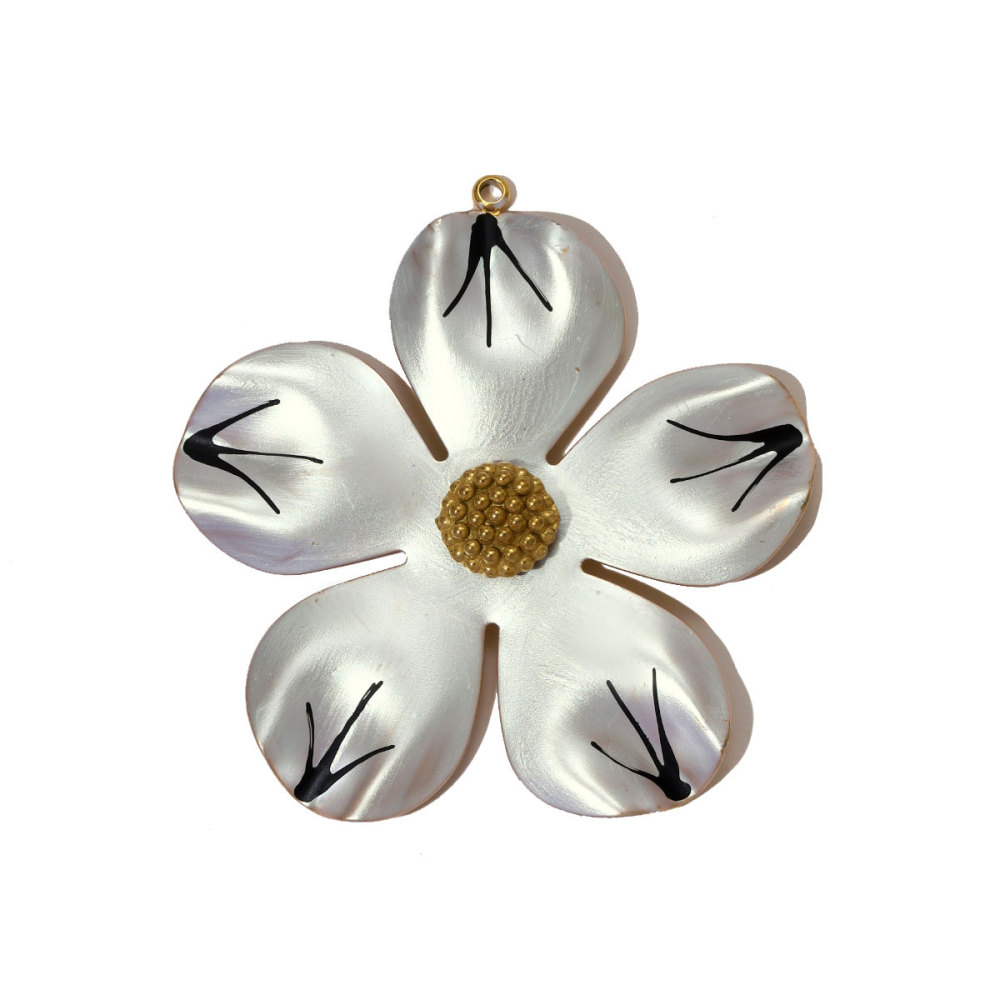 6pcs/pack Big Size Stainless Steel Camellia Flower Necklace Pendant Colorful Enamel DIY Earrings Charms Women Jewelry Wholesale