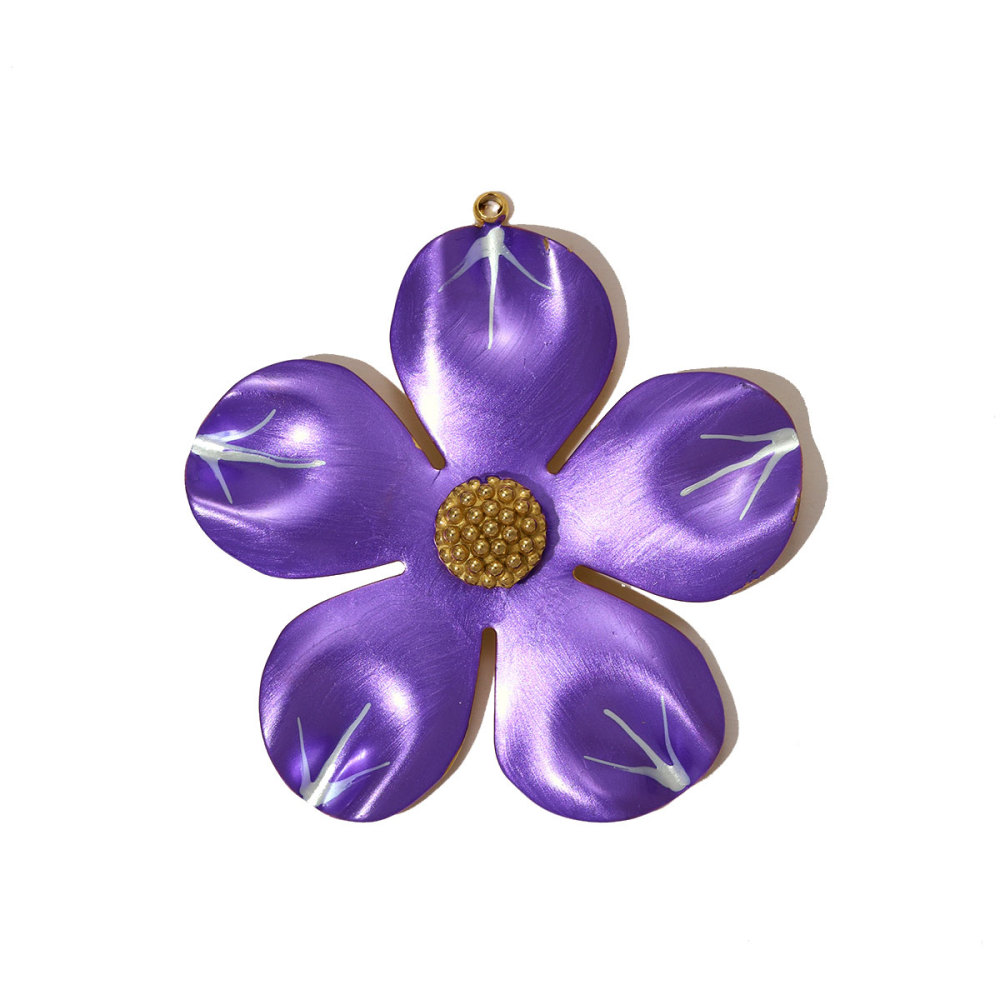 6pcs/pack Big Size Stainless Steel Camellia Flower Necklace Pendant Colorful Enamel DIY Earrings Charms Women Jewelry Wholesale