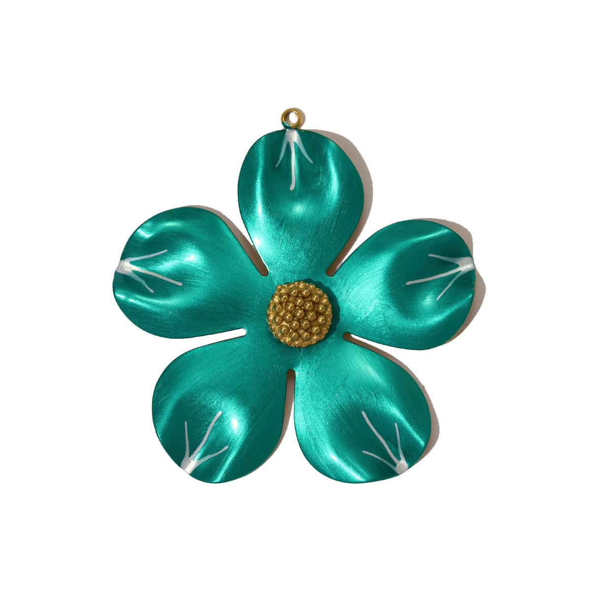 6pcs/pack Big Size Stainless Steel Camellia Flower Necklace Pendant Colorful Enamel DIY Earrings Charms Women Jewelry Wholesale