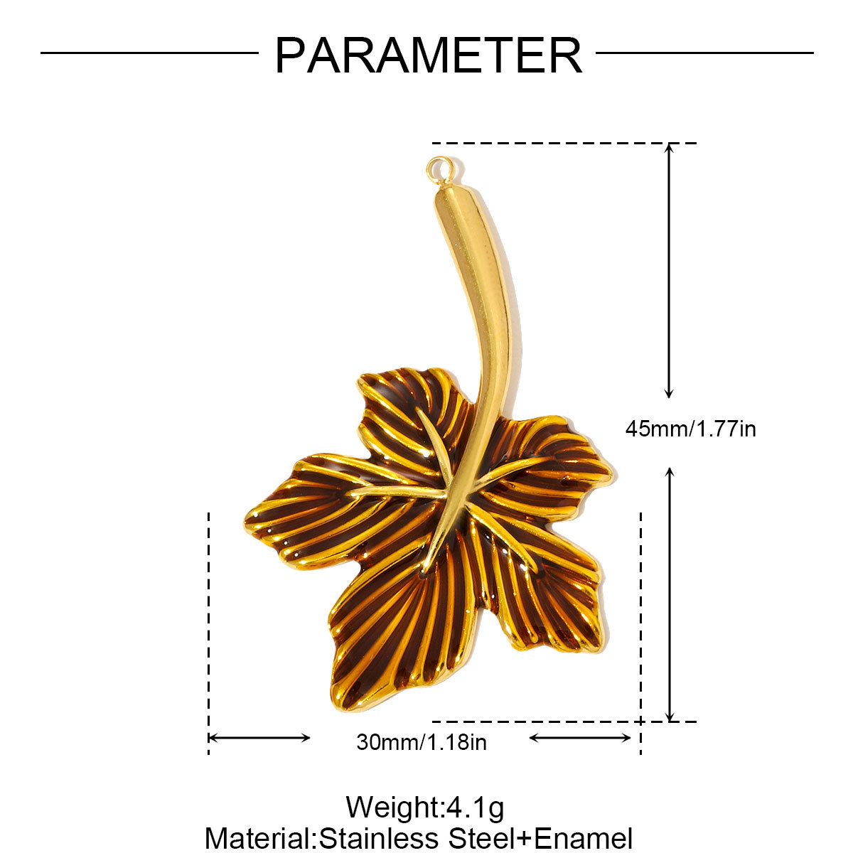 6pcs/pack Large Stainless Steel Enamel Sector Fireworks Necklace Pendants Maple Leaf DIY Earrings Charms Women Feather Jewelry