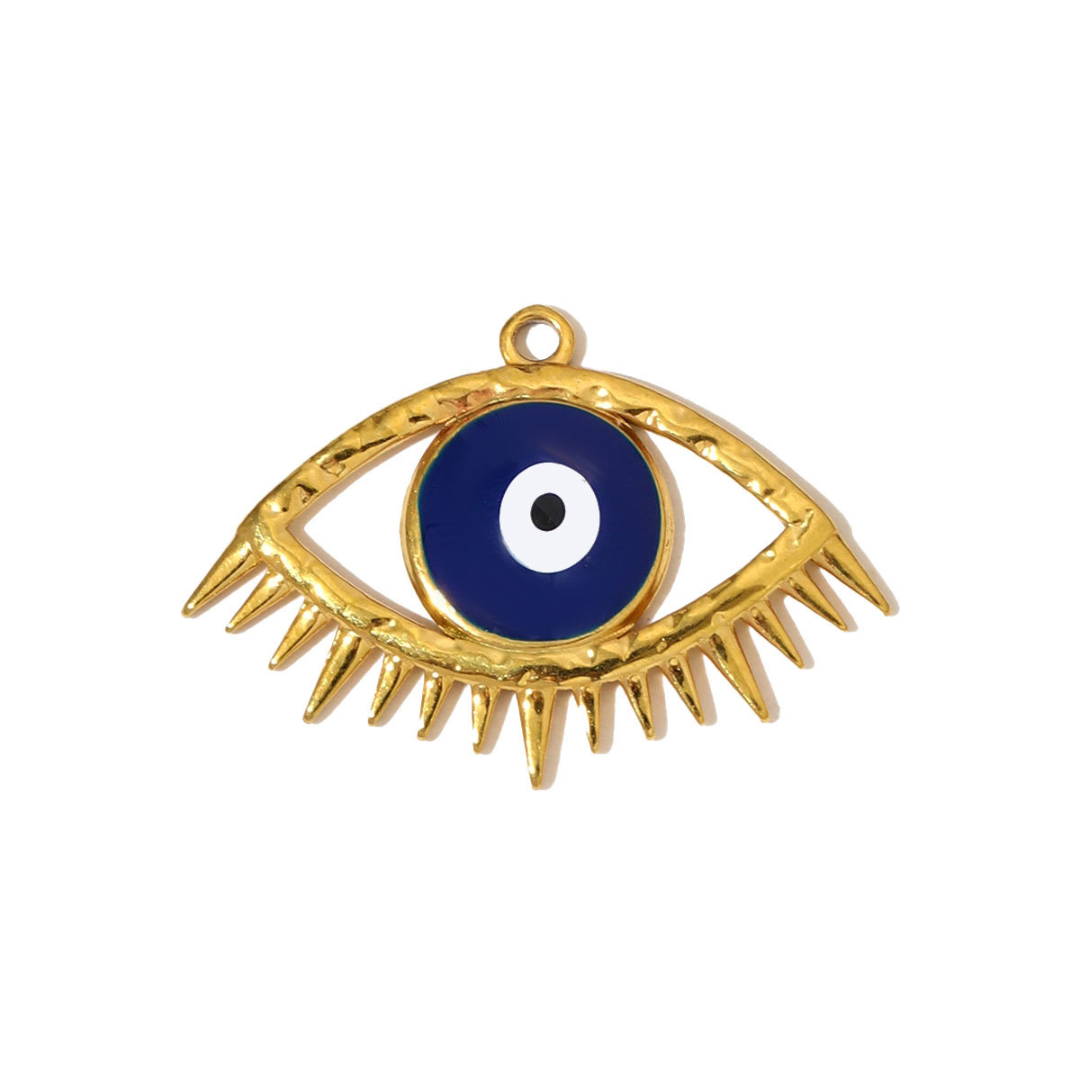 6pcs/pack Fashion Stainless Steel Enamel Grape Evil Eye Necklace Pendants Pearl Butterfly DIY Earrings Charms Women Geometric Jewelry