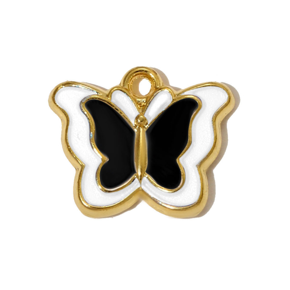 6pcs/pack  Stainless Steel Enamel Princess Dress Necklace Pendants Rainbow Butterfly Cherry DIY Earring Charms Women Star Jewelry