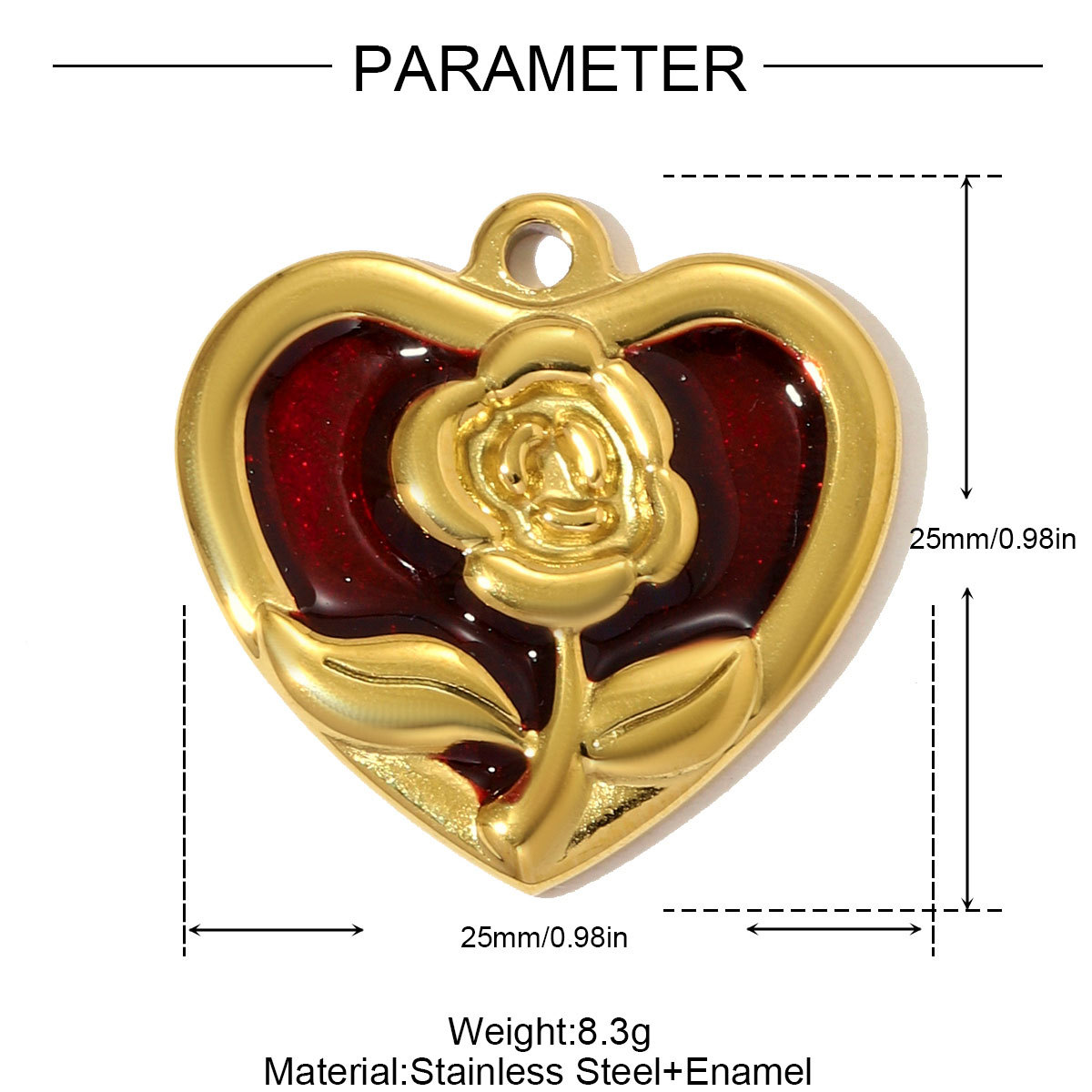 6pcs/pack Nice Stainless Steel Painted Shell Sun Necklace Pendants Rose Love Heart DIY Earring Charms Women Enamel Butterfly Jewelry