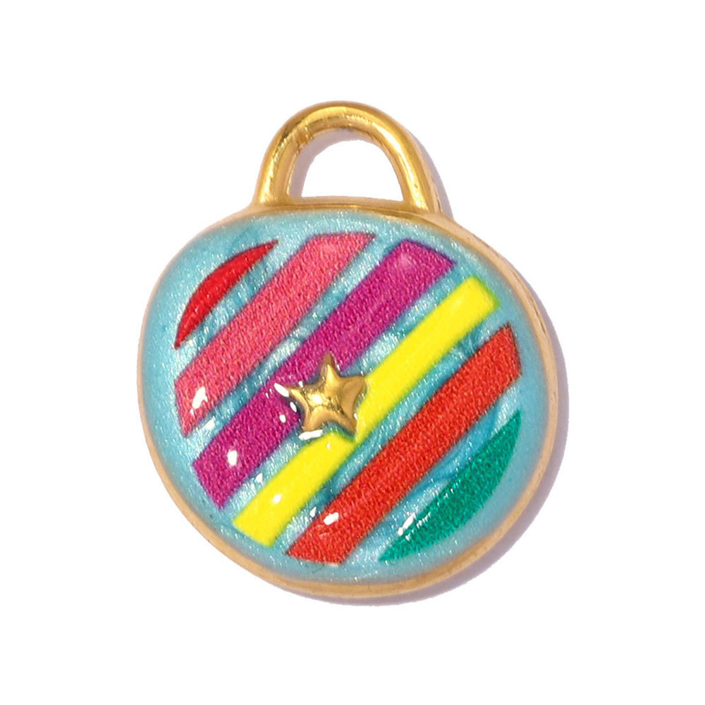 6pcs/pack Stainless Steel Colorful Luck Heart Star DIY Charms Elephant Bird Necklace Pendant Woman Quicksand Style Jewelry Wholesale
