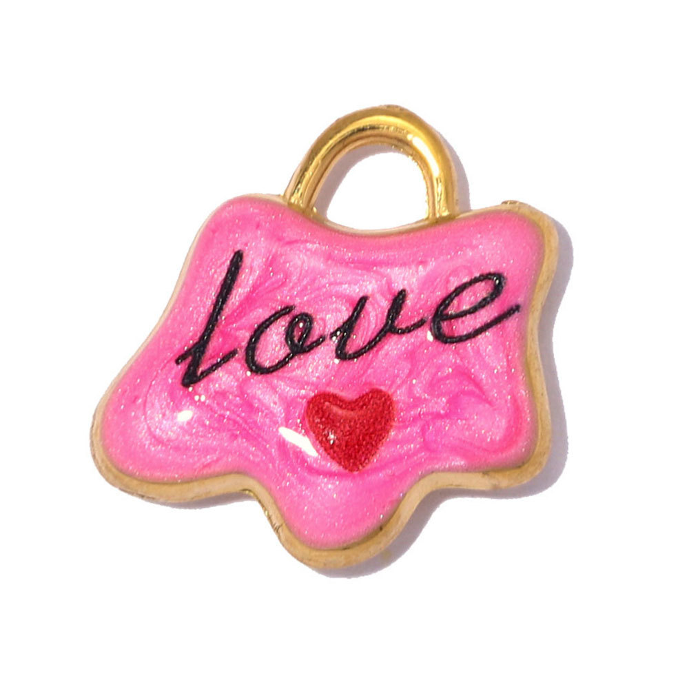 6pcs/pack Stainless Steel Colorful Luck Heart Star DIY Charms Elephant Bird Necklace Pendant Woman Quicksand Style Jewelry Wholesale