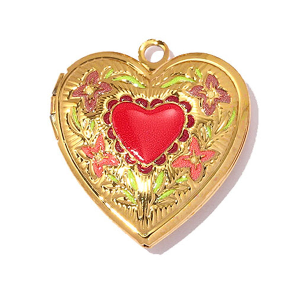 6pcs/pack Stainless Steel Colorful Cat Paw Locket Charms Love Mom Heart Picture Box Necklace Pendant Woman Mother's Gift Jewelry