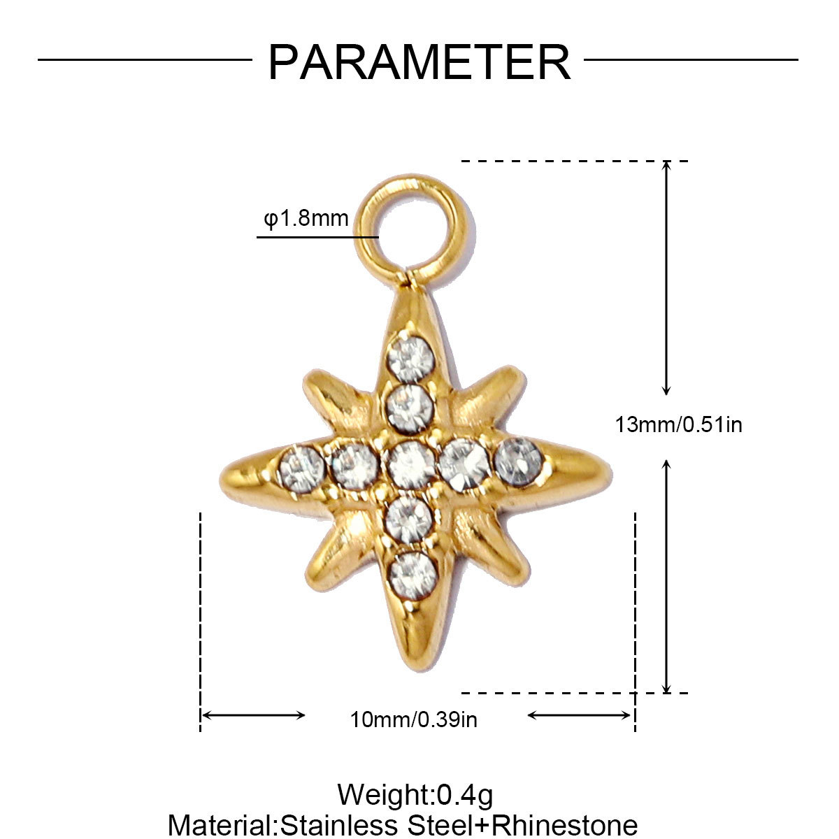 6pcs/pack Stainless Steel Star Tennis Racket DIY Charms Pineapple Papaya Fruit Necklace Pendant Woman Rocking Horse Jewelry