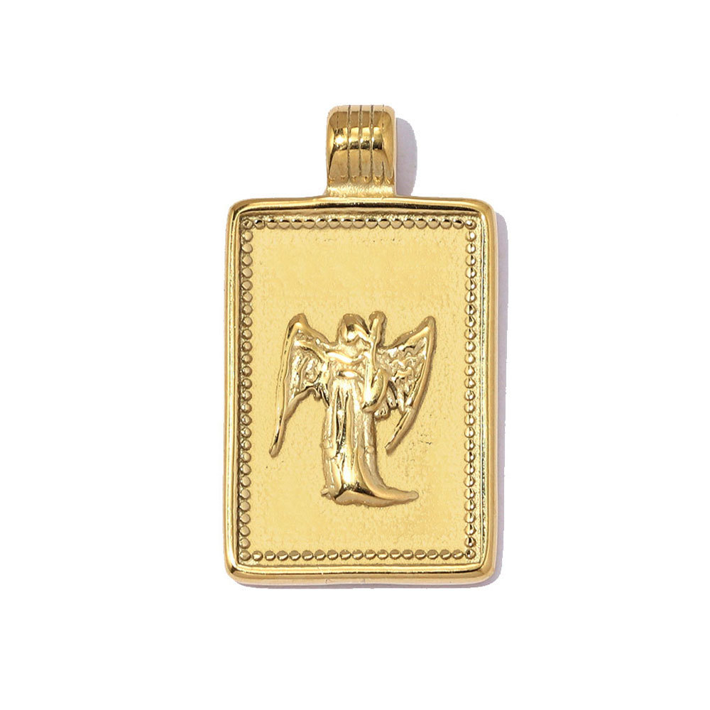 6pcs/pack Fashion Stainless Steel Zodiac Necklace Pendants Square Aquarius Leo DIY Charms Woman Star Sign Jewelry Wholesale