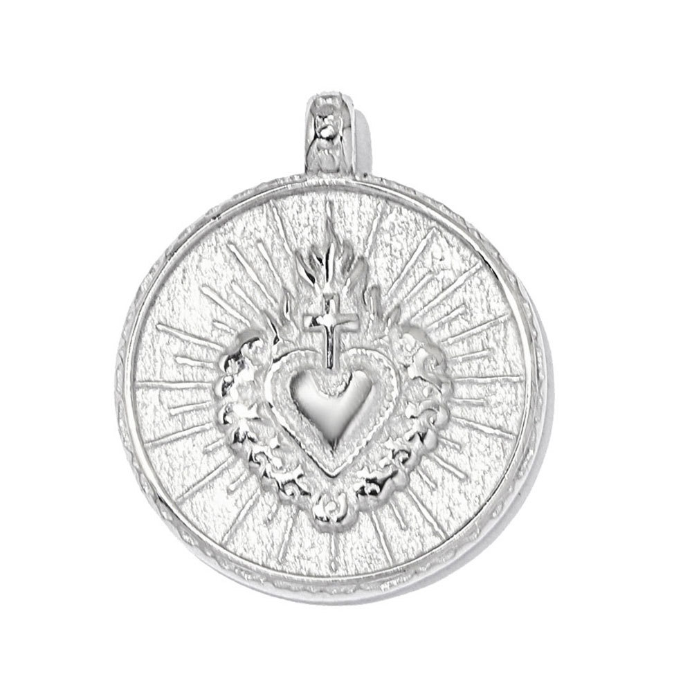 6pcs/pack Fashion Stainless Steel Cross Heart DIY Charms Sunset Star Necklace Pendant Woman Crescent Moon Jewelry Wholesale