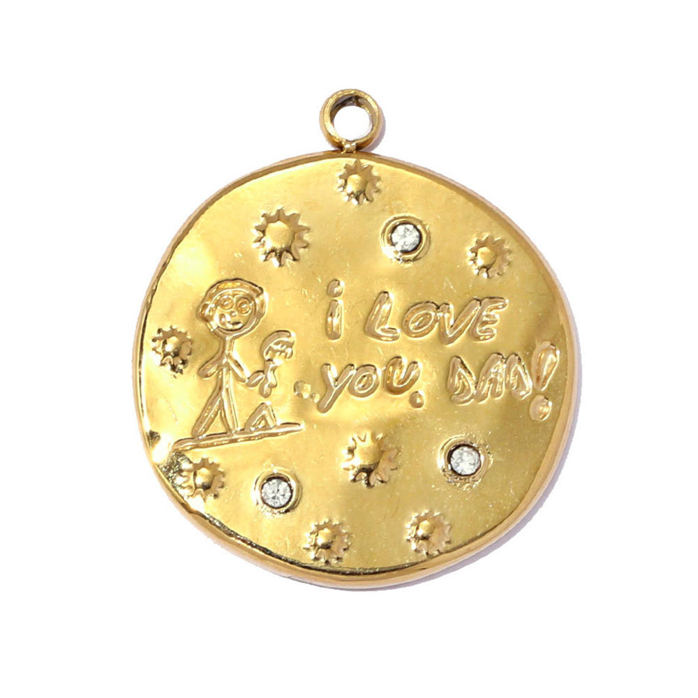 6pcs/pack Stainless Steel Shell Star Rose DIY Charms Coffee Cup Heart Necklace Pendant Woman Rabbit Moon Star Jewelry Wholesale