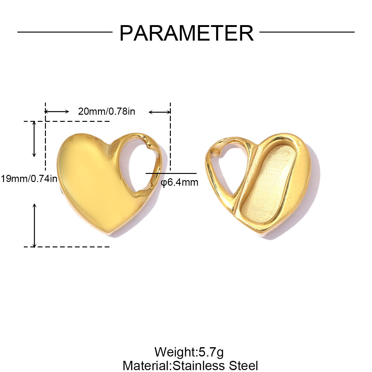 6pcs/pack Stainless Steel Shell Star Rose DIY Charms Coffee Cup Heart Necklace Pendant Woman Rabbit Moon Star Jewelry Wholesale