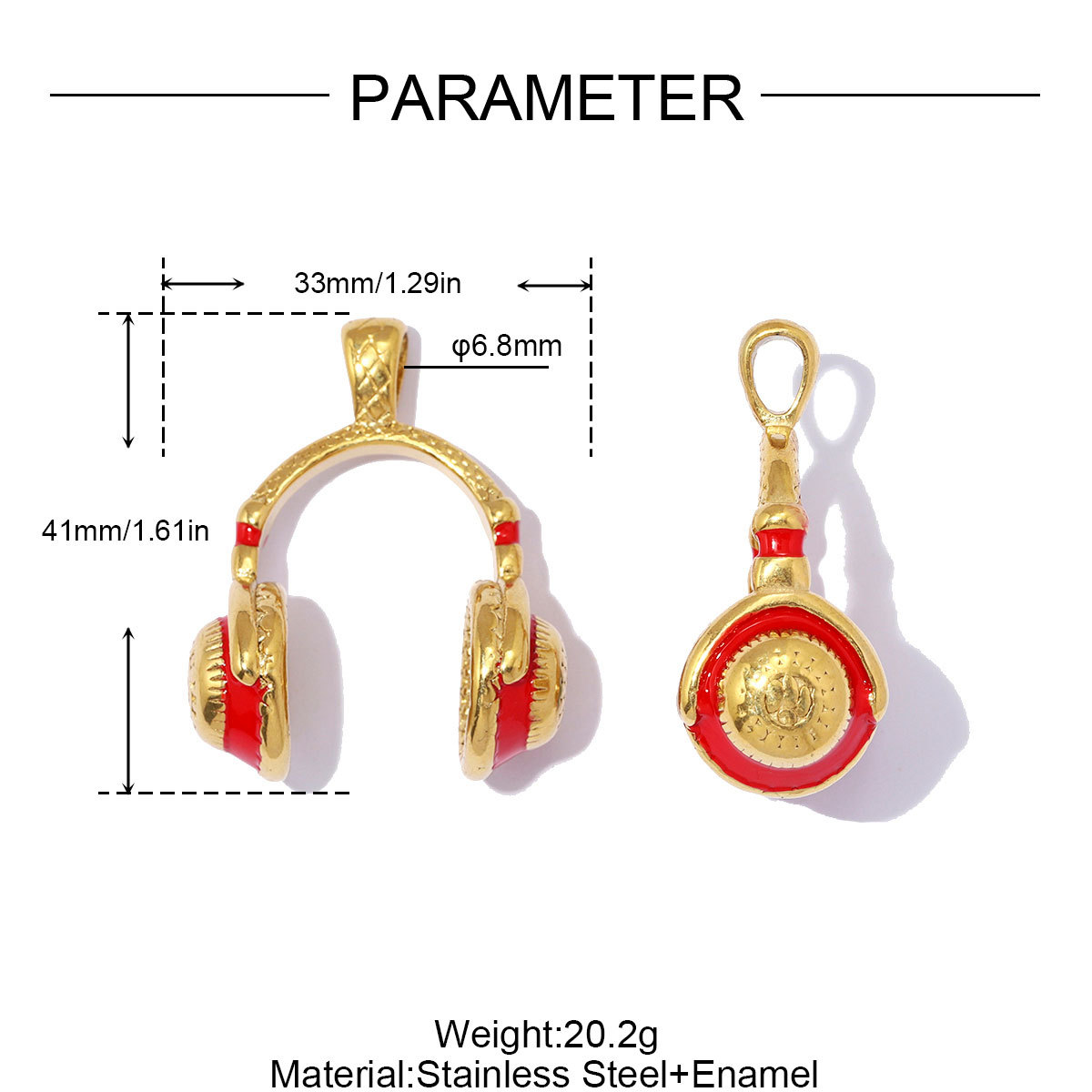 6pcs/pack Stainless Steel Enamel Headset DIY Earring Charm Magician Heart Necklace Pendant Woman Zircon Cross Jewelry Wholesale
