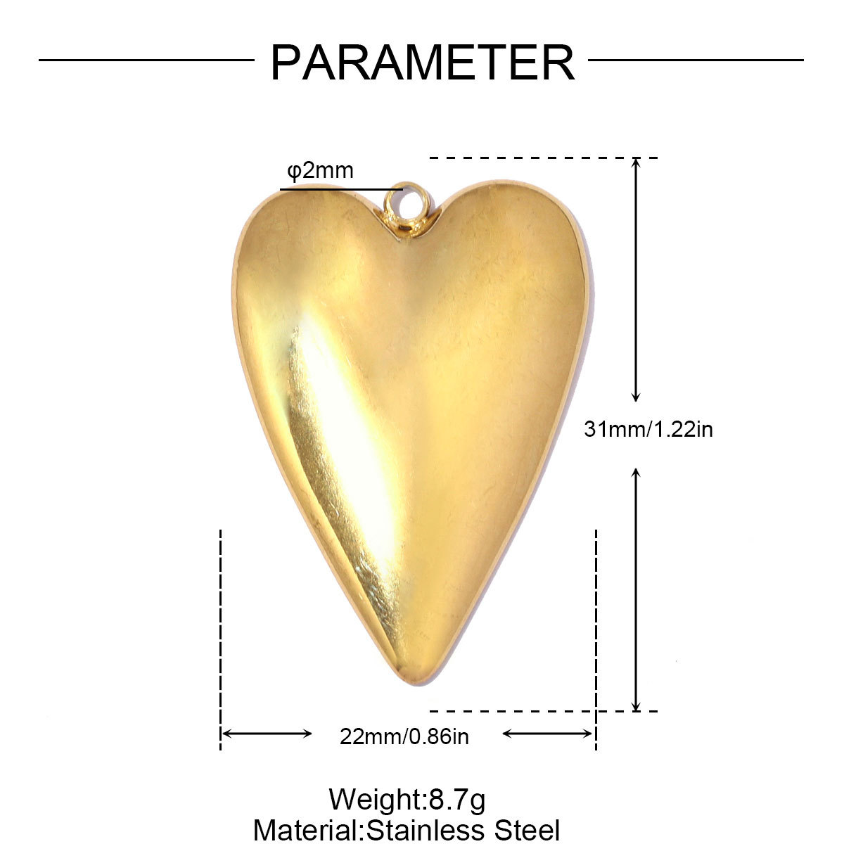 6pcs/pack Stainless Steel Enamel Headset DIY Earring Charm Magician Heart Necklace Pendant Woman Zircon Cross Jewelry Wholesale