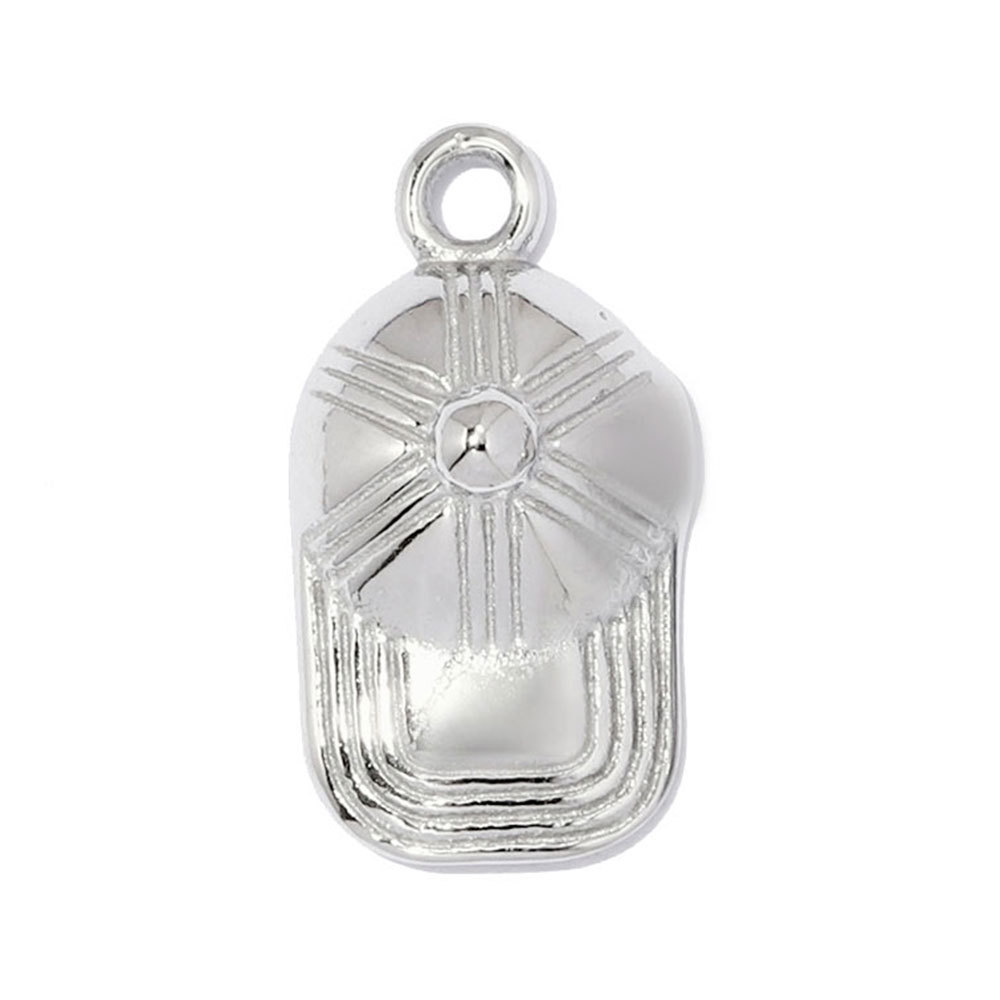 6pcs/pack Stainless Steel Baseball Cap DIY Earring Charms Elephant Airplane Necklace Pendant Woman Holy Mother Jewelry Wholesale