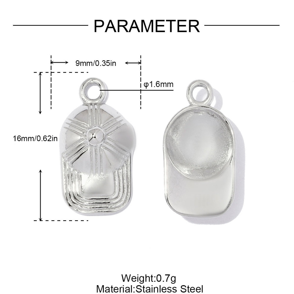6pcs/pack Stainless Steel Baseball Cap DIY Earring Charms Elephant Airplane Necklace Pendant Woman Holy Mother Jewelry Wholesale