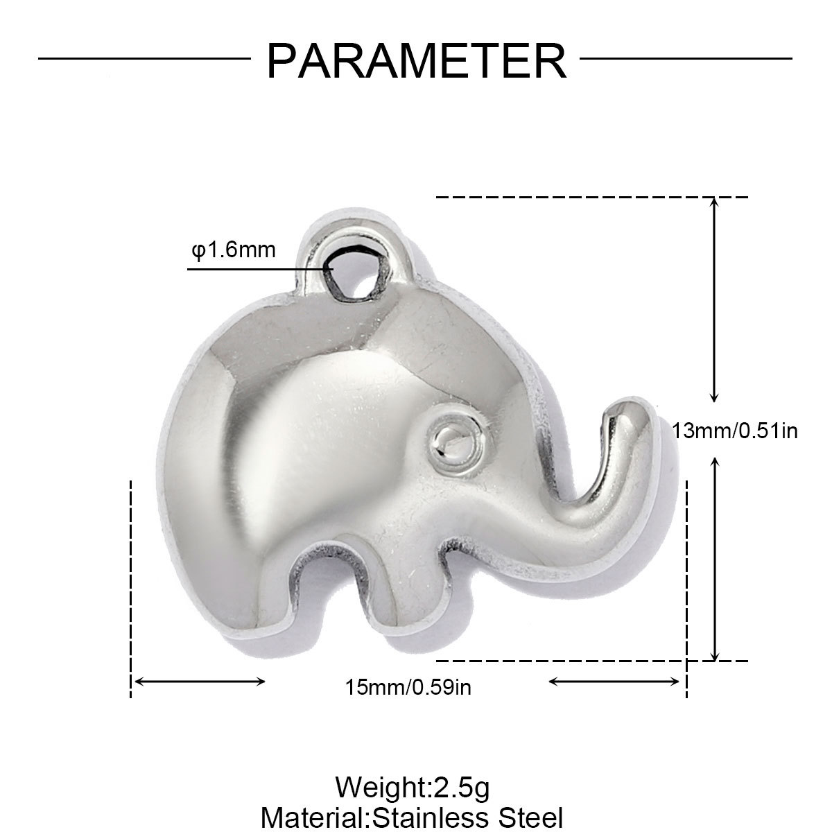 6pcs/pack Stainless Steel Baseball Cap DIY Earring Charms Elephant Airplane Necklace Pendant Woman Holy Mother Jewelry Wholesale