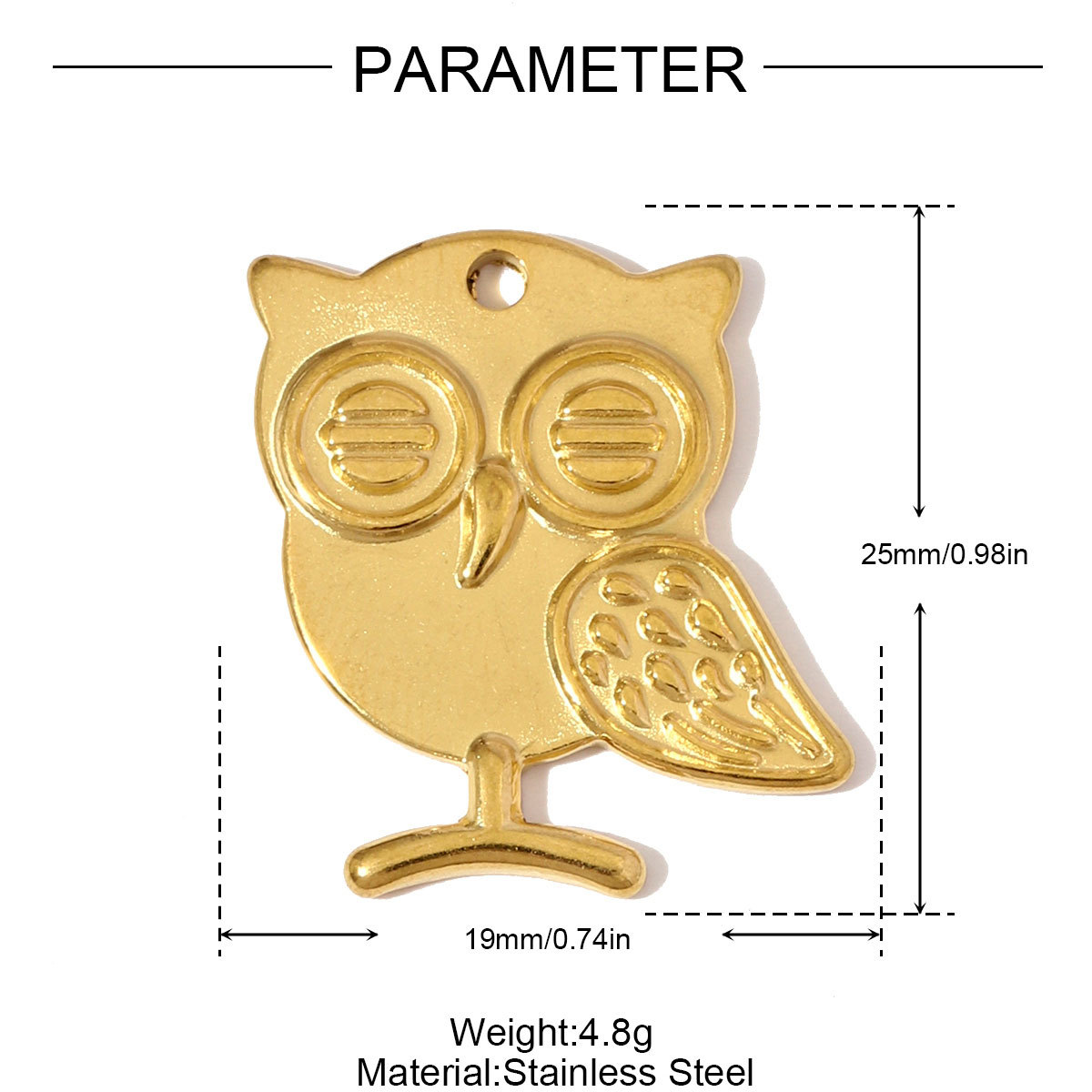 6pcs/pack Never Fade Stainless Steel Bowknot Owl Fish Necklace Pendants Crown Heart DIY Earring Charms Women Cat Flower Jewelry
