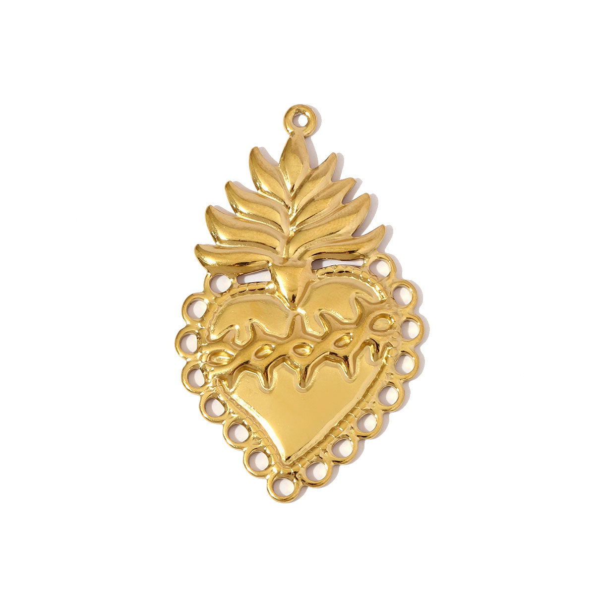 6pcs/pack Never Fade Stainless Steel Bowknot Owl Fish Necklace Pendants Crown Heart DIY Earring Charms Women Cat Flower Jewelry