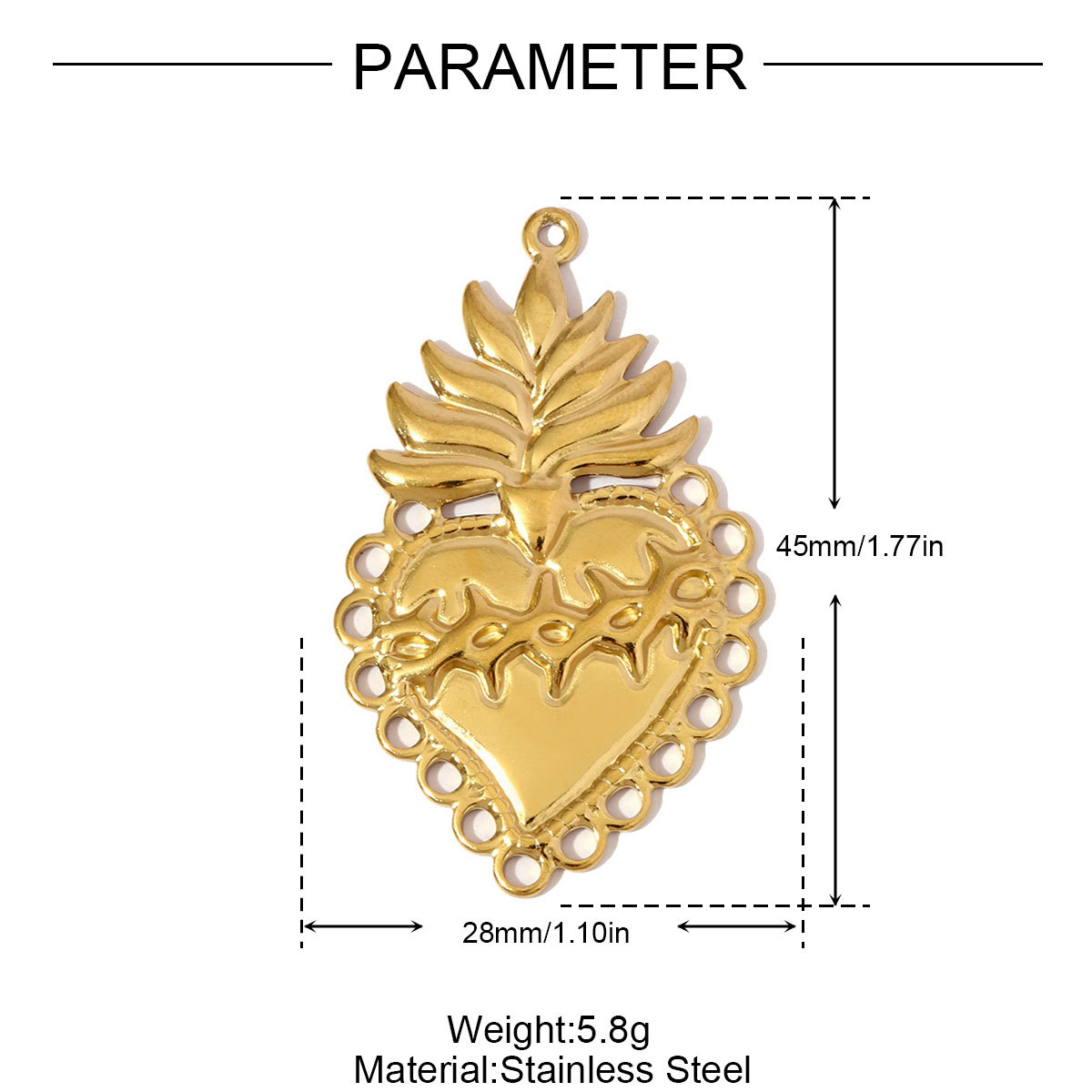 6pcs/pack Never Fade Stainless Steel Bowknot Owl Fish Necklace Pendants Crown Heart DIY Earring Charms Women Cat Flower Jewelry