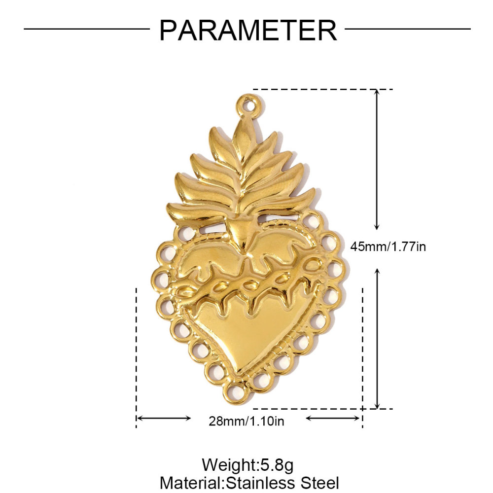 6pcs/pack Never Fade Stainless Steel Bowknot Owl Fish Necklace Pendants Crown Heart DIY Earring Charms Women Cat Flower Jewelry