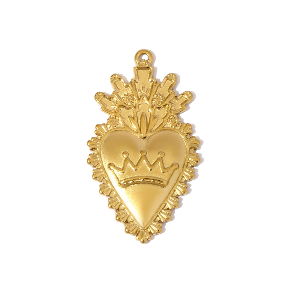 6pcs/pack Never Fade Stainless Steel Bowknot Owl Fish Necklace Pendants Crown Heart DIY Earring Charms Women Cat Flower Jewelry