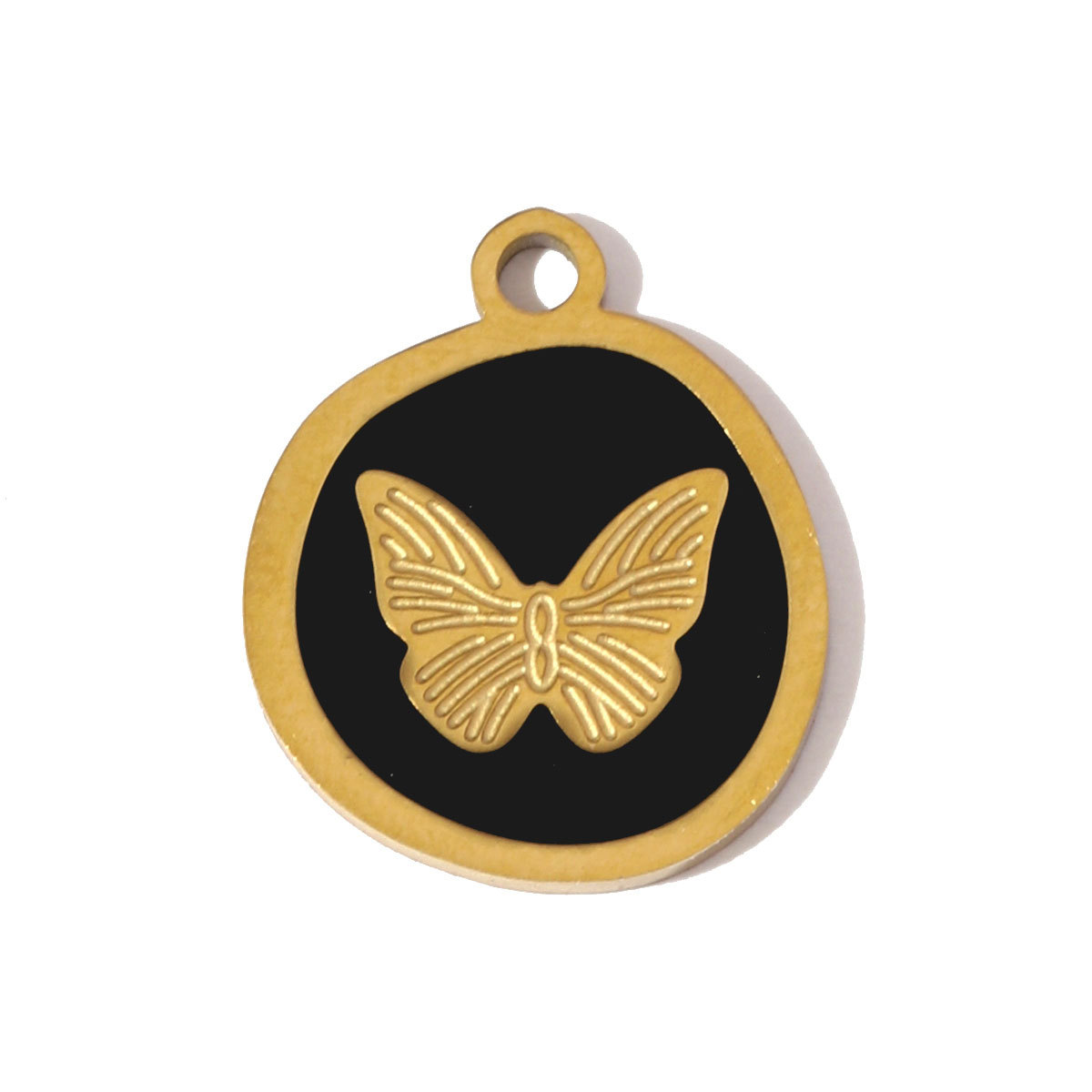 6pcs/pack French Retro Stainless Steel Butterfly Heart Necklace Pendants Flower Clover DIY Earring Charms Women Evil Eye Mask Jewelry
