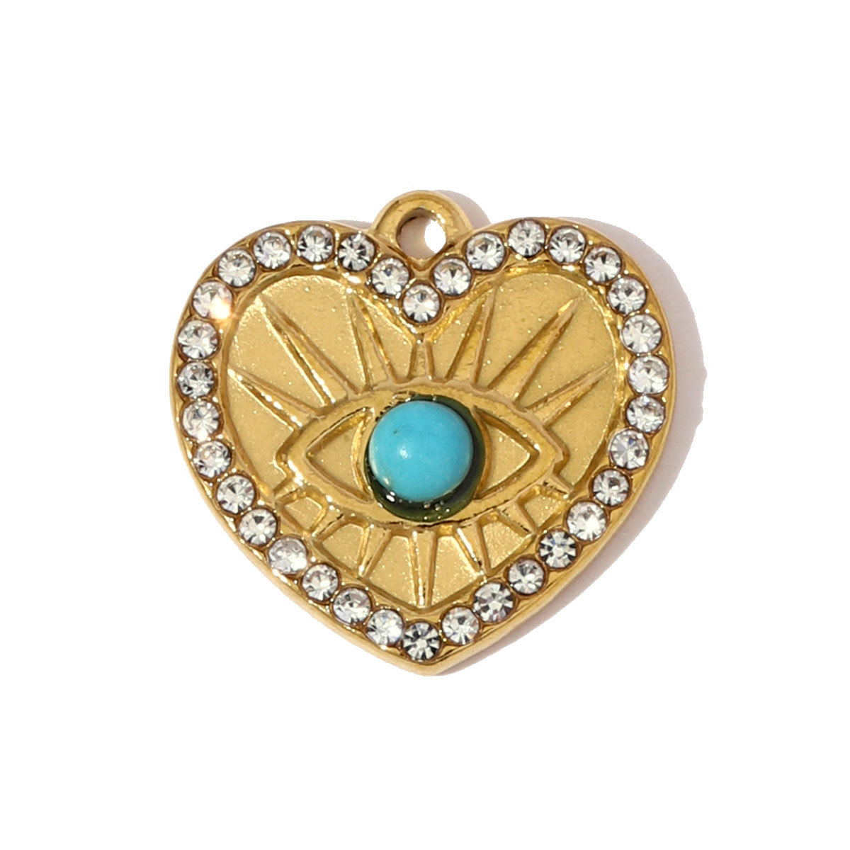 6pcs/pack French Retro Stainless Steel Butterfly Heart Necklace Pendants Flower Clover DIY Earring Charms Women Evil Eye Mask Jewelry
