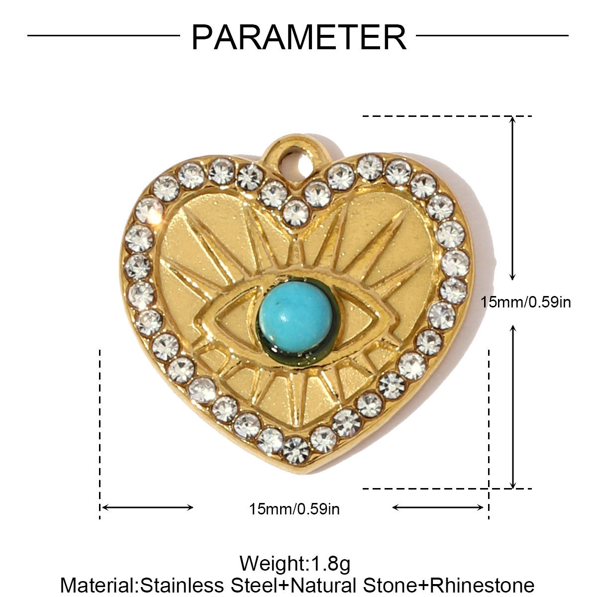 6pcs/pack French Retro Stainless Steel Butterfly Heart Necklace Pendants Flower Clover DIY Earring Charms Women Evil Eye Mask Jewelry