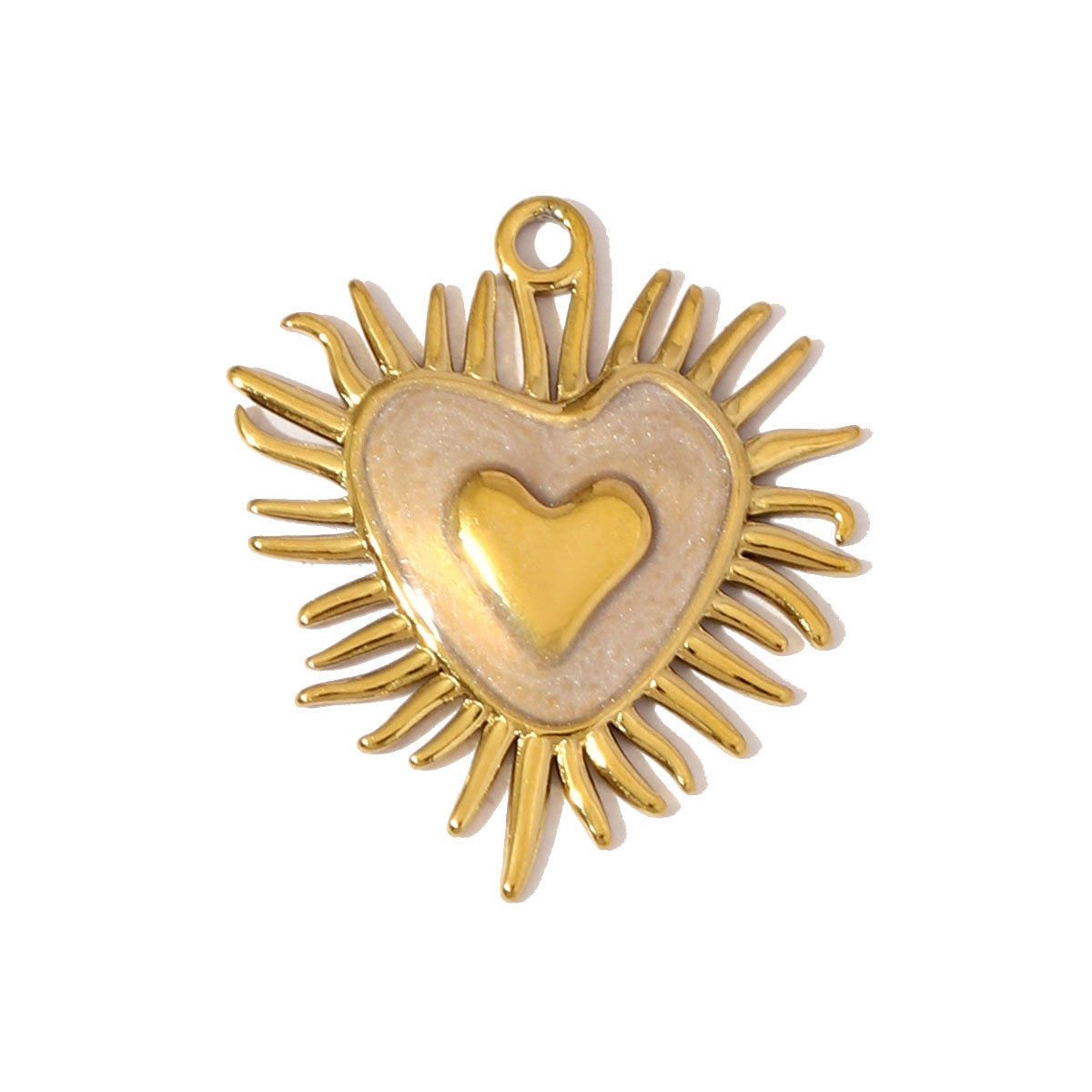 6pcs/pack French Retro Stainless Steel Butterfly Heart Necklace Pendants Flower Clover DIY Earring Charms Women Evil Eye Mask Jewelry