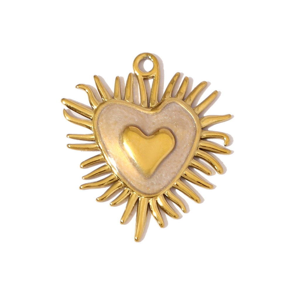 6pcs/pack French Retro Stainless Steel Butterfly Heart Necklace Pendants Flower Clover DIY Earring Charms Women Evil Eye Mask Jewelry