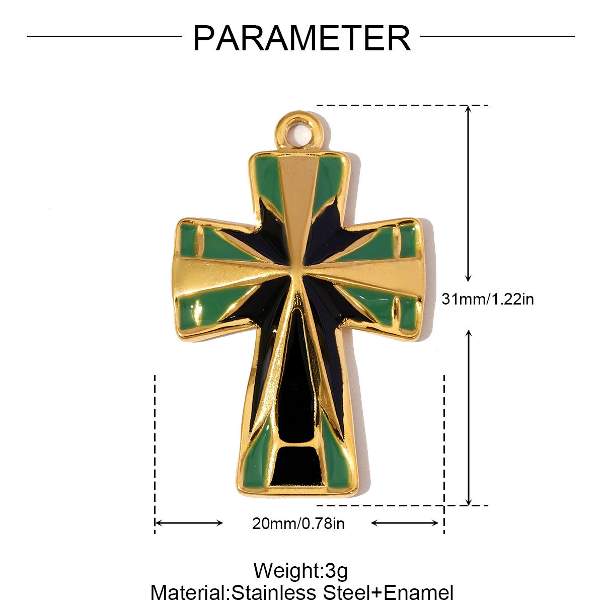 6pcs/pack Stainless Steel Enamel Map of Brazil Pendants Cross American flag DIY Earring Charms Women Gold Never Fade Jewelry