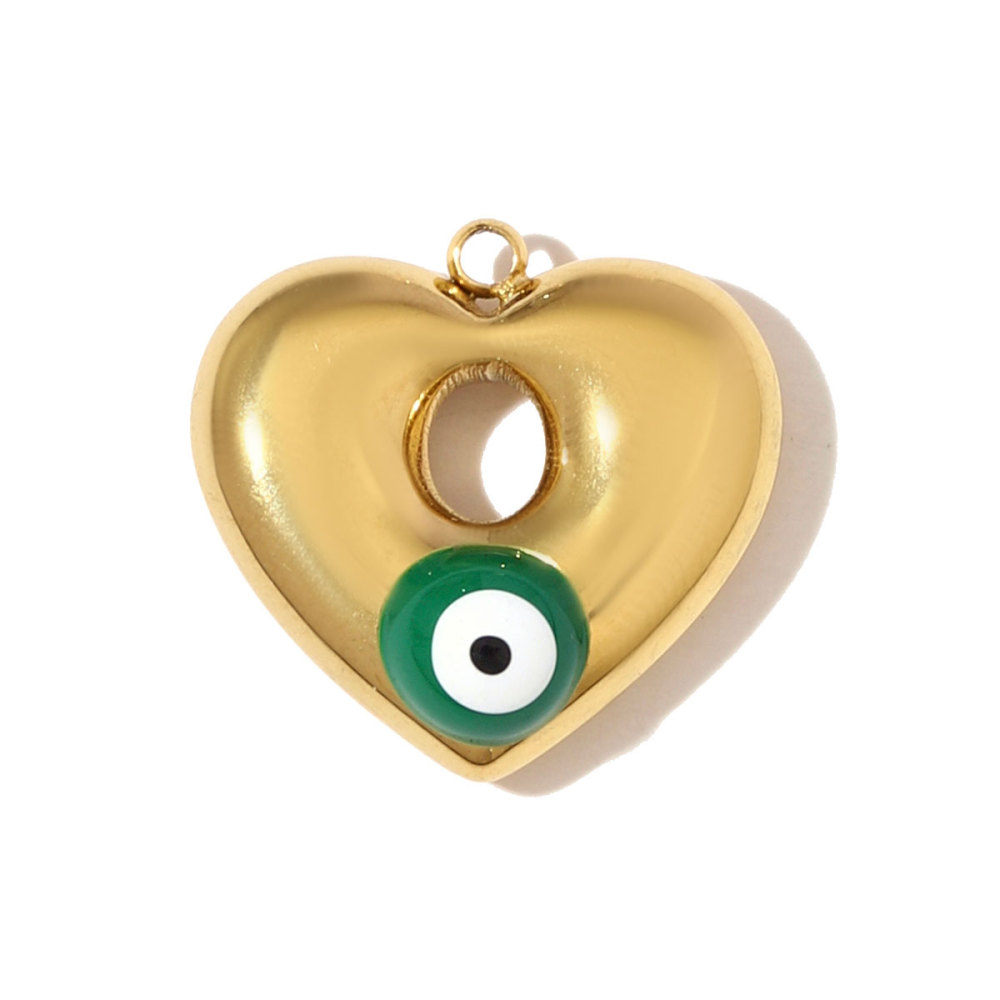 6pcs/pack Fashion Stainless Steel Enamel Lotus Eye Pendants Geometric Star Heart DIY Earring Charms Women Leopard Print Jewelry