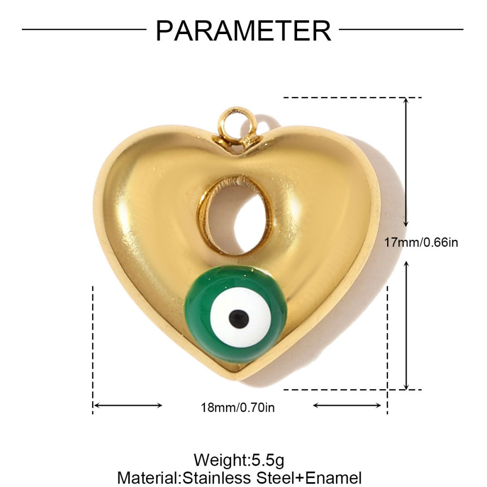 6pcs/pack Fashion Stainless Steel Enamel Lotus Eye Pendants Geometric Star Heart DIY Earring Charms Women Leopard Print Jewelry
