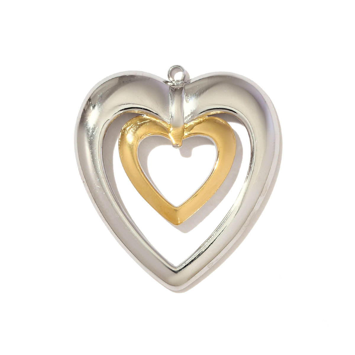 6pcs/pack Stainless Steel Rhinestone Evil Eye Holy Mother Pendants Flower Love Heart DIY Earring Charms Women Owl Round Jewelry