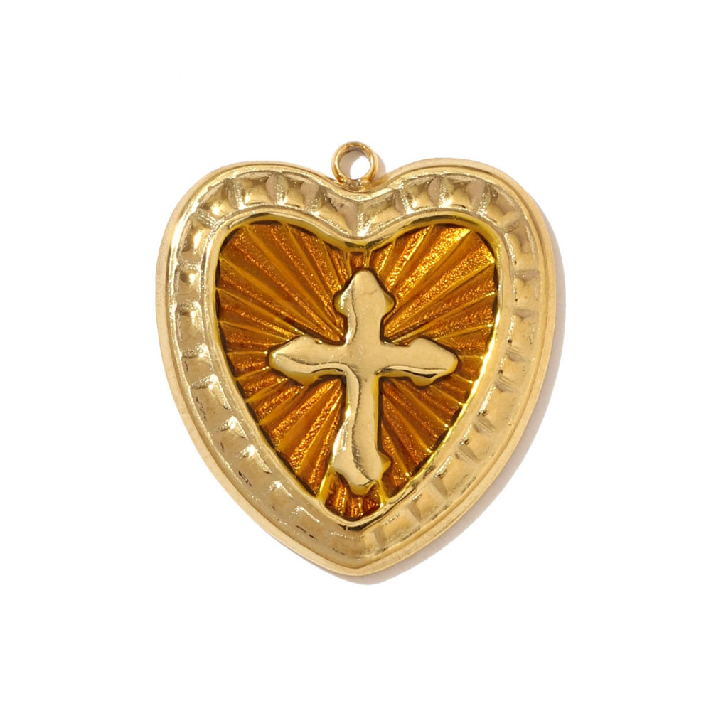 6pcs/pack French Retro Stainless Steel Rose Maple Leaf Pendants Love Heart Cross DIY Earring Charms Women Butterfly Flower Jewelry